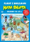 Mapa świata. Plakat z naklejkami - zdjęcie