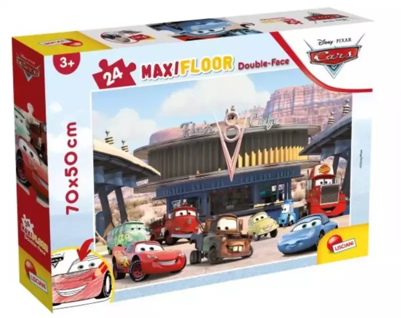 Puzzle podłogowe dwustronne Maxi 24 Auta Puzzle podłogowe dwustronne Maxi 24 Auta