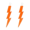 Kolczyki neonowe Błyskawice pomarańczowe 12cm - zdjęcie