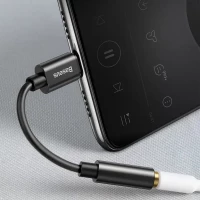 Adapter Baseus L54 do słuchawek USB-C / mini jack 3.5mm DAC 24 bit 48 KHz - czarny, zdjęcie 12