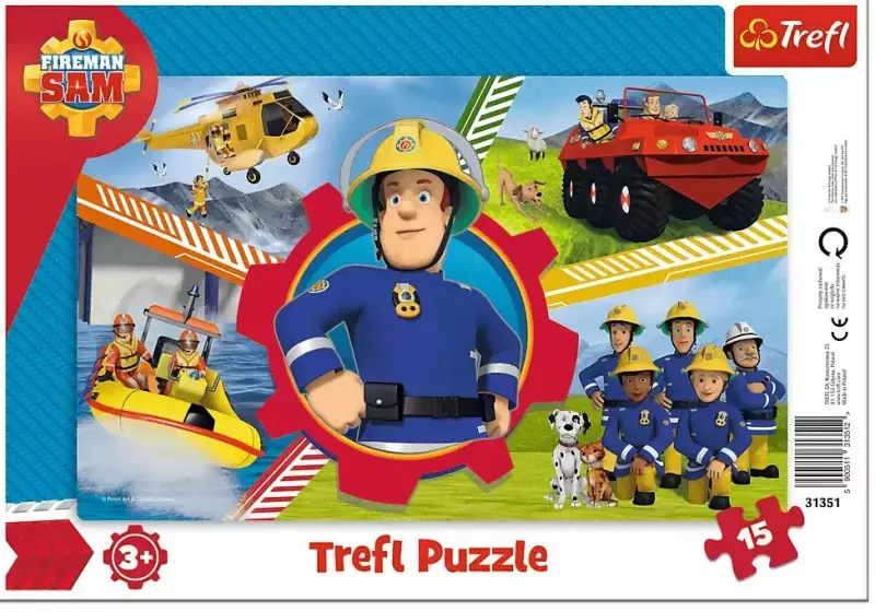Puzzle ramkowe 15 elementów. Dzień Strażaka Sama Puzzle ramkowe 15 elementów. Dzień Strażaka Sama