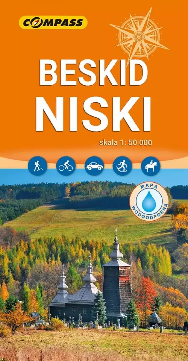 Beskid Niski mapa laminowana Beskid Niski mapa laminowana