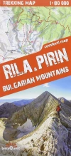 Riła i Piryn. Góry Bułgarii (Rila&Pirin. Bulgarian mountains); laminowana mapa trekkingowa 1:80 000 - zdjęcie
