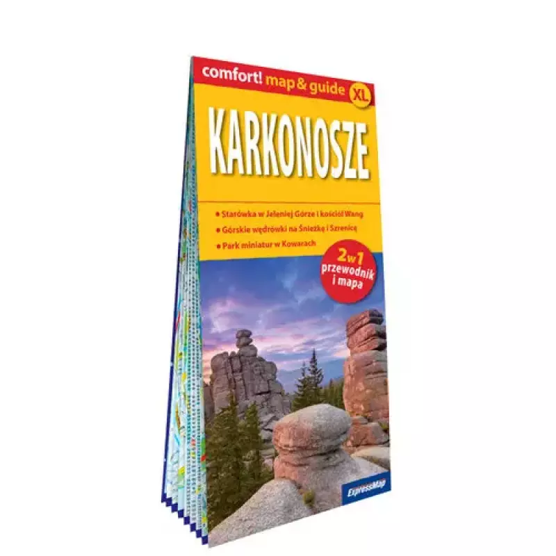 Karkonosze laminowany map&guide 2w1 przewodnik i mapa