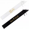 _xx_Szarfy Bride to be i Bride, czarne i biala (1 op. / 6 szt.) - zdjęcie