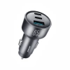 Ładowarka samochodowa Joyroom JR-CCN19 65W 2x USB-C + USB-A - ciemnoszara - zdjęcie