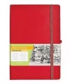 Notes A5 w kratkę, czerwony - zdjęcie