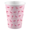 Kubki papierowe flamingi 250ml 8szt - zdjęcie