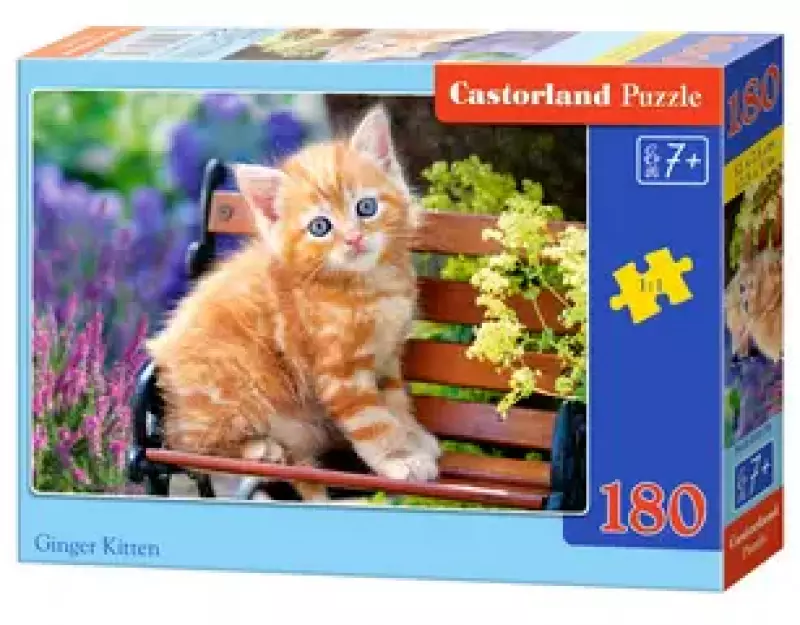 Puzzle 180 elementów. Rudy kotek Puzzle 180 elementów. Rudy kotek