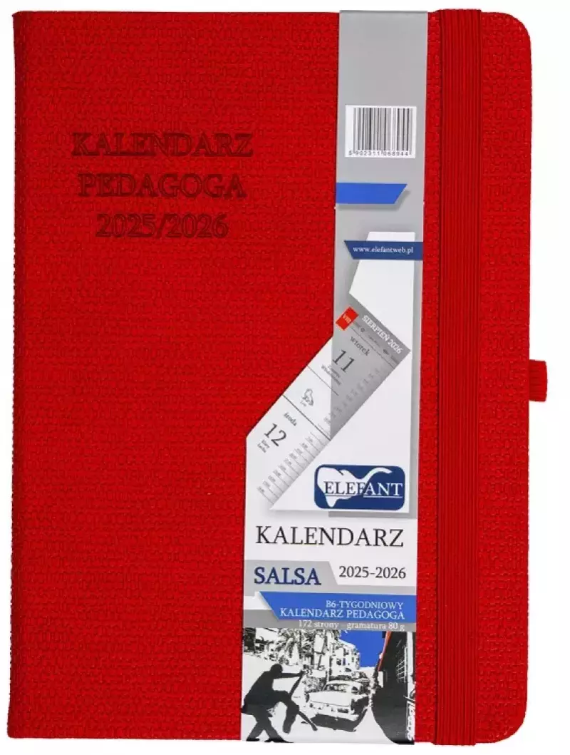 Kalendarz Pedagoga B6 2025-2026 Salsa, czerwony Kalendarz Pedagoga B6 2025-2026 Salsa, czerwony