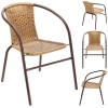 Fotel Bistro przeplatany brąz/beż - zdjęcie