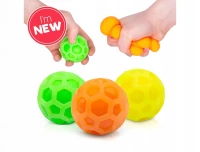 Gniotek antystresowy 3szt NEON w siatce Sensory Stress Fidget Ball Fusion, zdjęcie 4