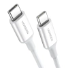 Kabel UGREEN USB-C-USB-C 1m (biały) - zdjęcie