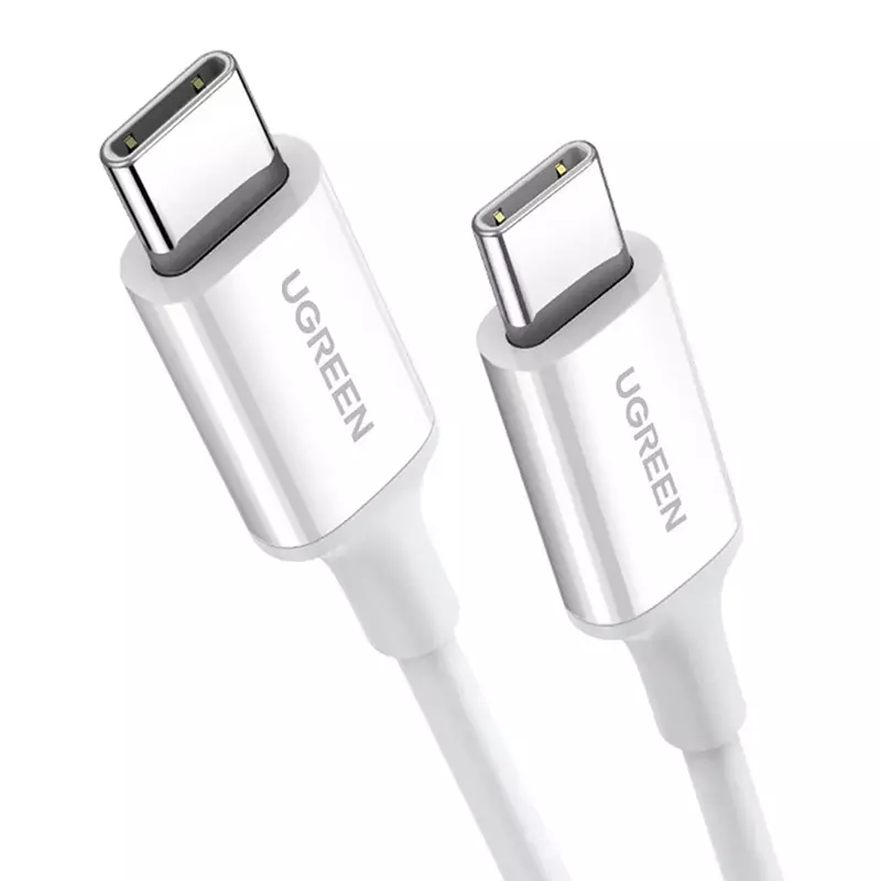 Kabel UGREEN USB-C-USB-C 1m (biały) Kabel UGREEN USB-C-USB-C 1m (biały)