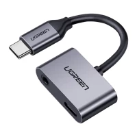 Adapter USB-C do USB-C i jack 3.5mm UGREEN (szary), zdjęcie 2