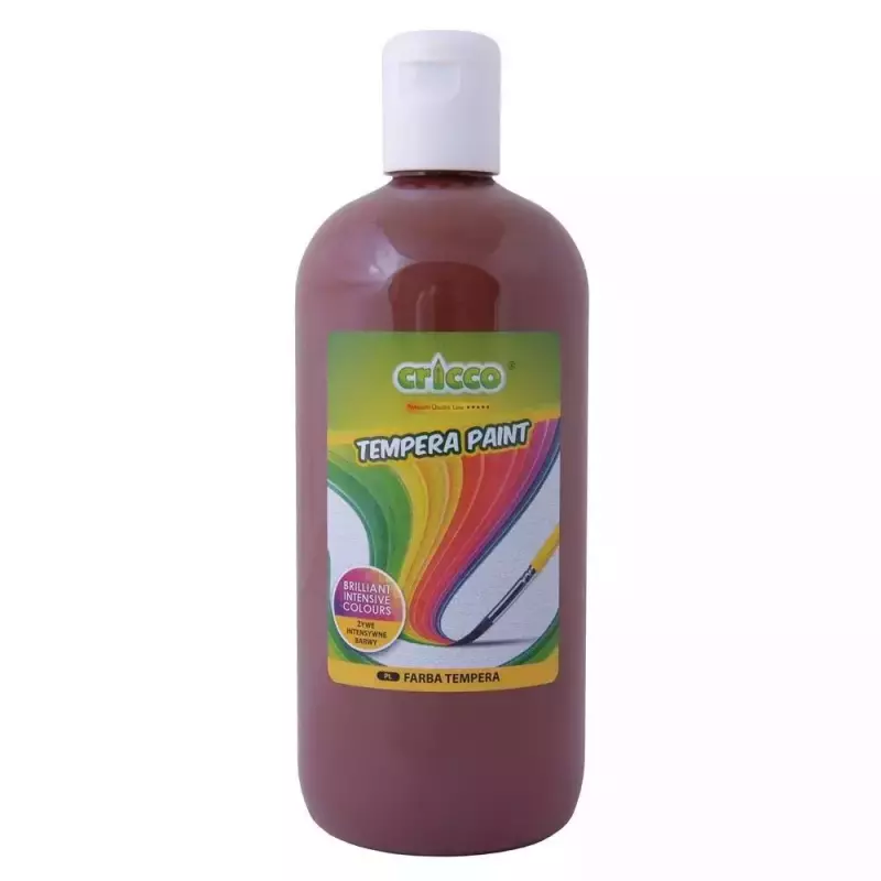 Farba tempera 500ml brązowa CRICCO Farba tempera 500ml brązowa CRICCO