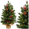 Choinka ozdobna LED z jarzębiną 60x20cm - zdjęcie