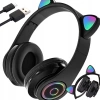 Extralink Kids Headphones Pro Czarne | Słuchawki przewodowe | Kocie Uszy - zdjęcie