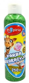 Farba dekoracyjna brokat zielona 250ml - zdjęcie