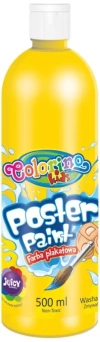 Farba plakatowa 500 ml butla żółta Colorino, Patio - zdjęcie