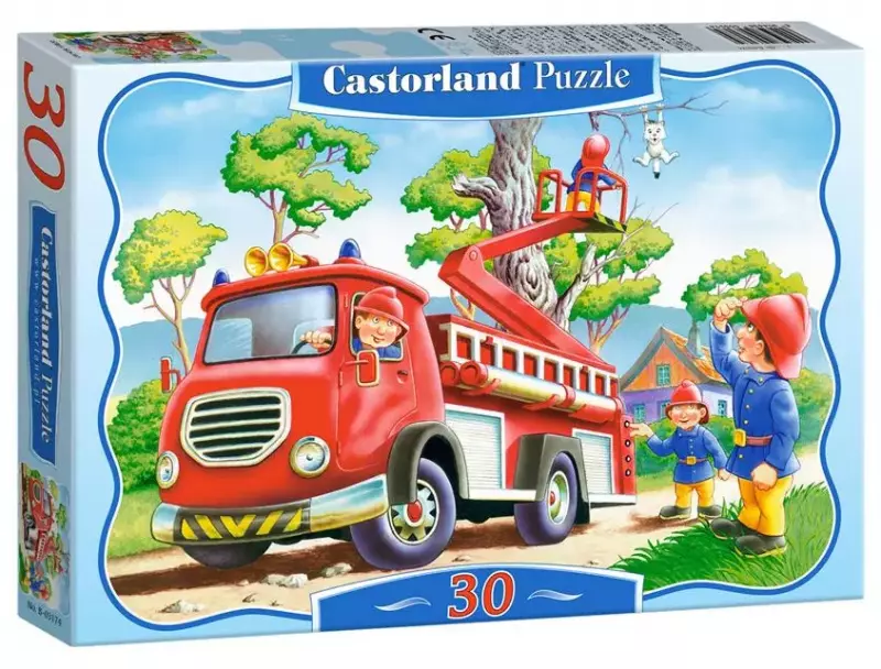 Puzzle 30 elementów. Strażacy w akcji