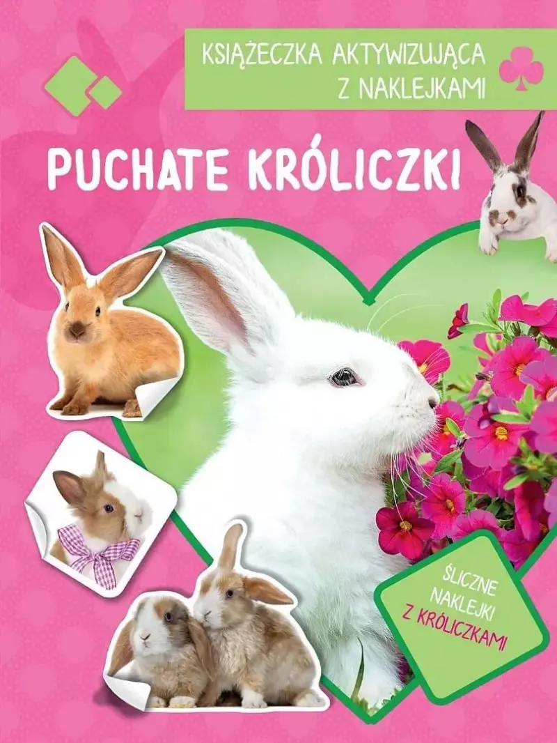 Książeczka aktywizująca naklejki. Puchate króliki Książeczka aktywizująca naklejki. Puchate króliki