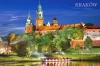 Kartka puzzle. Wawel Castle by Night, Poland - zdjęcie
