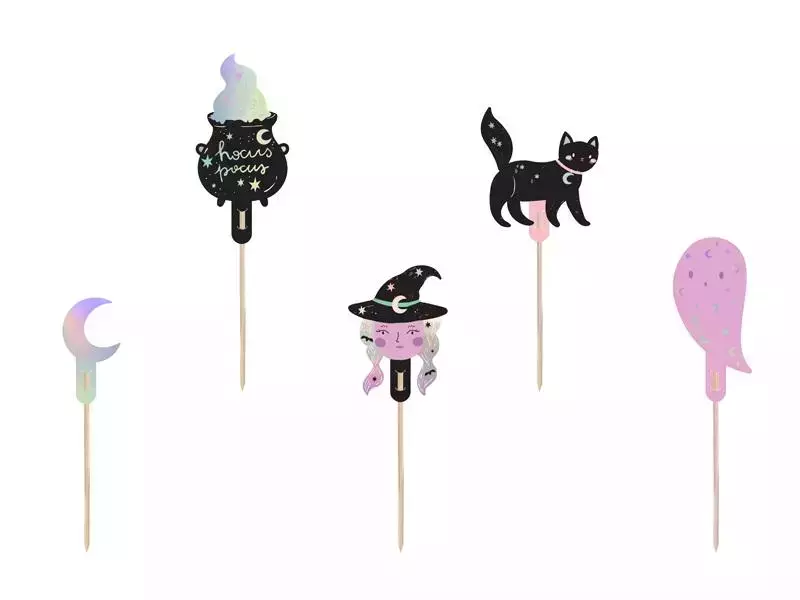Dekoracje do muffinek Halloween 14cm 6szt Dekoracje do muffinek Halloween 14cm 6szt