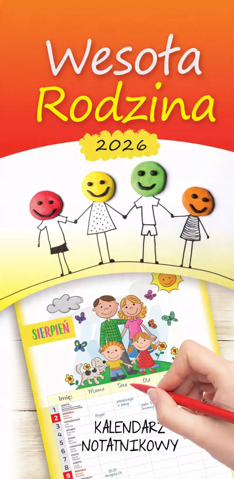 KALENDARZ RODZINNY WESOŁA RODZINA 2026 notatnikowy KALENDARZ RODZINNY WESOŁA RODZINA 2026 notatnikowy