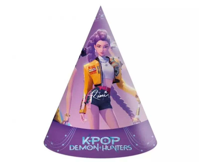 Czapeczki papierowe K-POP DEMON HUNTERS, 6 szt.
