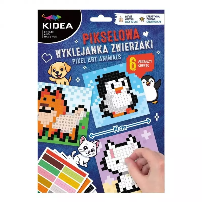 Pikselowa wyklejanka Zwierzaki KIDEA