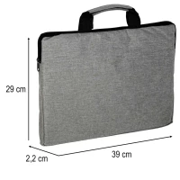Torba na laptopa 15,6 cali na ramię teczka biznesowa damska męska szara, zdjęcie 9