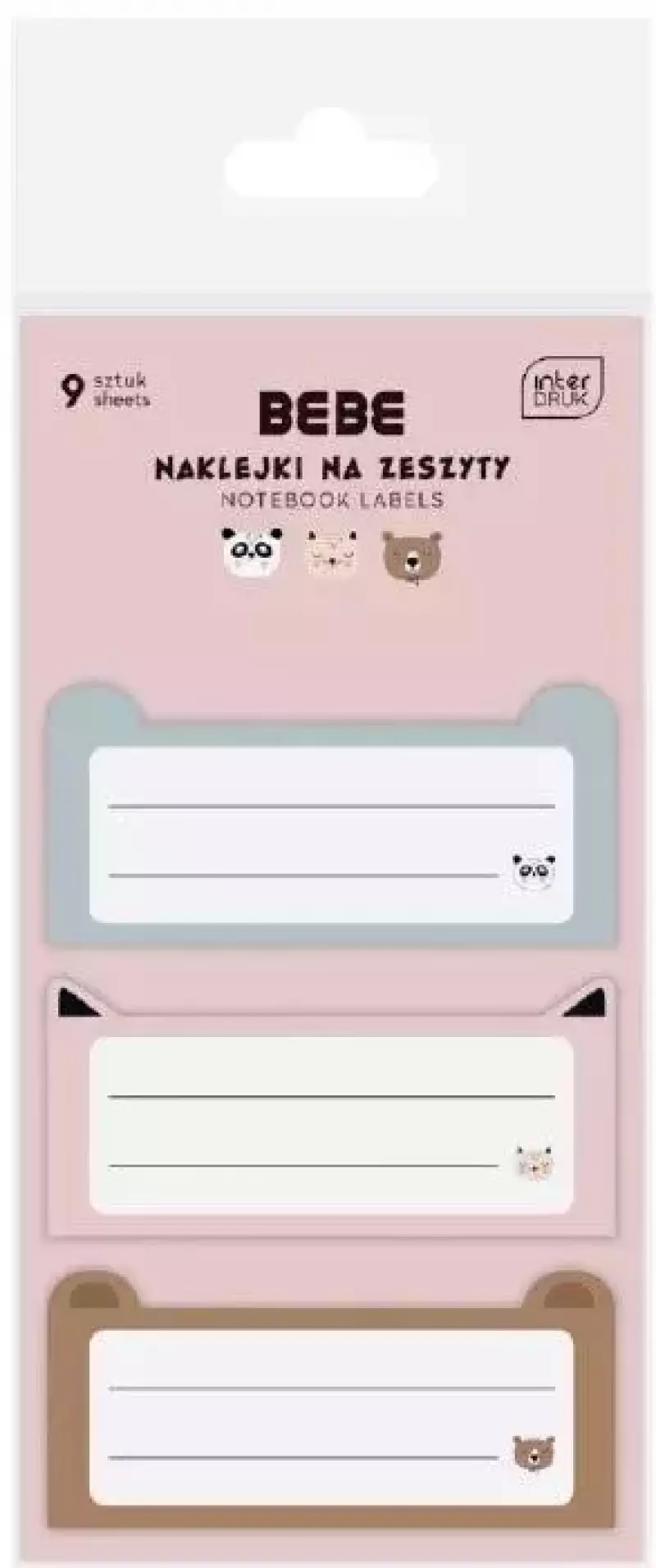 Naklejki na zeszyt BB Friend Girl 9szt Naklejki na zeszyt BB Friend Girl 9szt