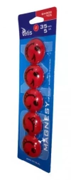 Magnesy do tablic 35mm/5 czerwony język blister TETIS - zdjęcie