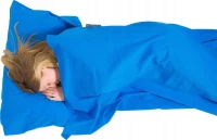 Cotton Sleeping Bag Liner, Rectangular, Blue, zdjęcie 2