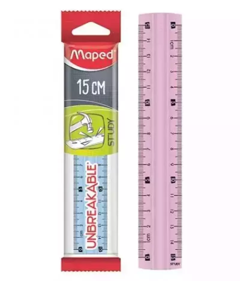 Linijka Study niełamliwa 15cm mix 2 kolorów MAPED Linijka Study niełamliwa 15cm mix 2 kolorów MAPED