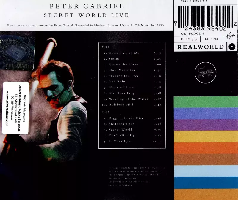 Secret World Live, CD Secret World Live, CD