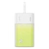 Powerbank Baseus Popsicle 5200mAh 20W z wbudowanym kablem Lightning (+ biały kabel Baseus Simple USB-C - USB-C 60W/20V/3A/30cm) - biało-zielony - zdjęcie