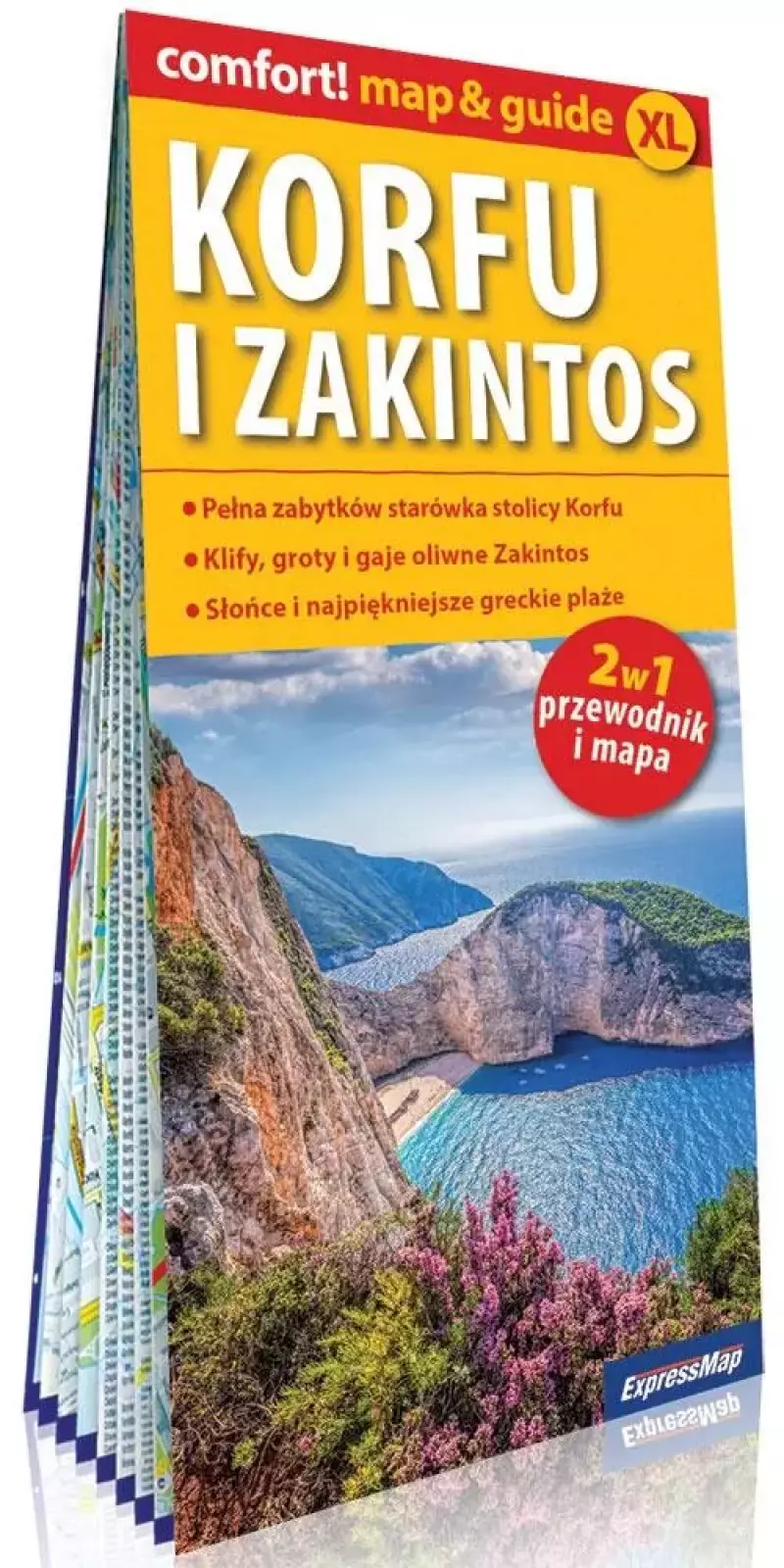 Korfu i Zakintos; laminowany map&guide XL (2w1: przewodnik i mapa) Korfu i Zakintos; laminowany map&guide XL (2w1: przewodnik i mapa)