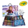 Crayola Zestaw artystyczny w walizce (kolorowanki dla dzieci, naklejki, kredki świecowe, kredki ołówkowe, flamastry, klej brokatowy, papier ozdobny) 115 el. Kraina Lodu 5+ - zdjęcie