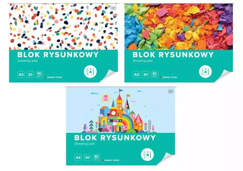 Blok rysunkowy A3, 20 kartek Blok rysunkowy A3, 20 kartek