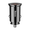 Baseus Circular PPS inteligentna ładowarka samochodowa z portami USB Quick Charge 4.0 QC 4.0 i USB-C PD 3.0 SCP czarny (CCALL-YS01) - zdjęcie