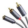 UGREEN AV102 Kabel 2x RCA (Cinch) jack 3.5 mm 1m (czarny) - zdjęcie