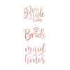 Tatuaże zmywalne Bride to Be rose gold zestaw 13szt. - zdjęcie