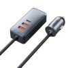 Ładowarka samochodowa Baseus Share Together 120W wieloportowa 2x USB-A + 2x USB-C - szara - zdjęcie
