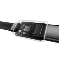 Ładowarka samochodowa Cuktech CC903P 100 W z wyświetlaczem i zwijanym kablem USB-C 70 cm - szara, zdjęcie 7