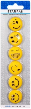 Magnesy emotikony, średnica 30 mm (6 sztuk) - zdjęcie