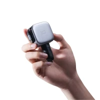 Ładowarka samochodowa Cuktech CC903P 100 W z wyświetlaczem i zwijanym kablem USB-C 70 cm - szara, zdjęcie 9