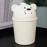 Kosz na śmieci miś kremowy 1,5 l, zdjęcie 4