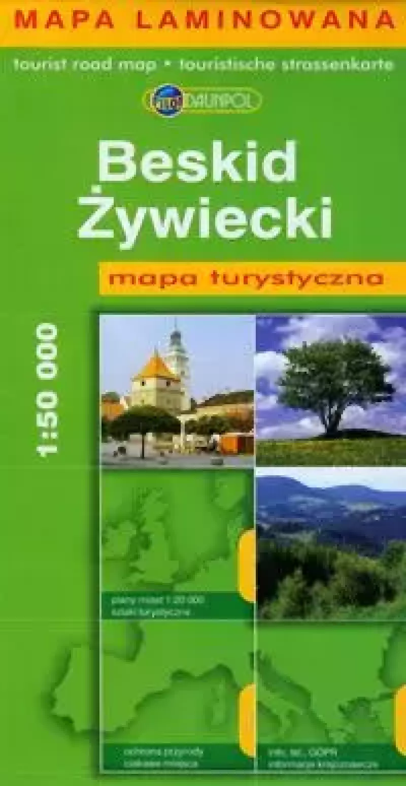 Beskid Żywiecki. Mapa turystyczna Beskid Żywiecki. Mapa turystyczna